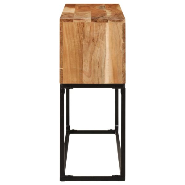 Tavolo Consolle 120x30x75 Cm In Legno Massello Di Acacia - Image 3
