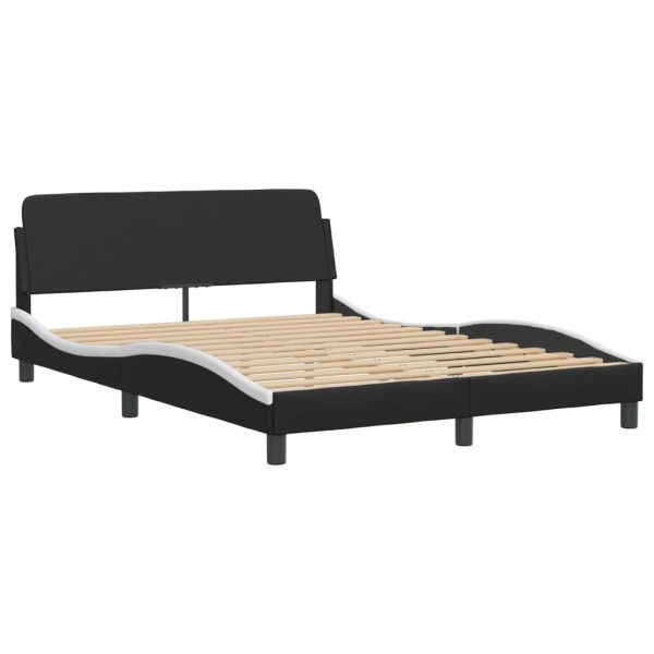 Letto Con Materasso Nero E Bianco 120x200 Cm In Similpelle - Image 4