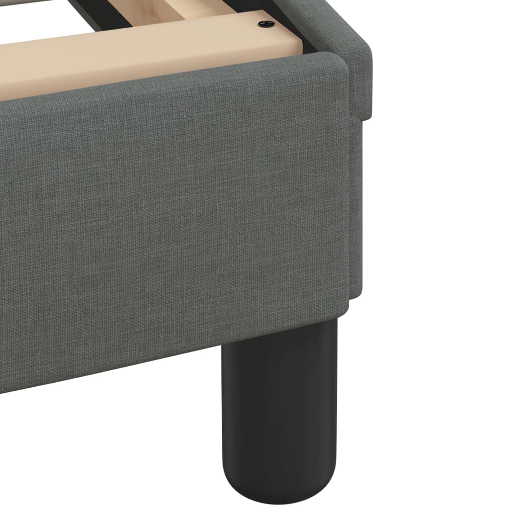 Letto Con Materasso Grigio Scuro 140x190 Cm Tessuto - Image 6