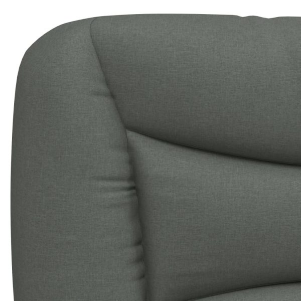 Letto Con Materasso Grigio Scuro 140x190 Cm Tessuto - Image 6