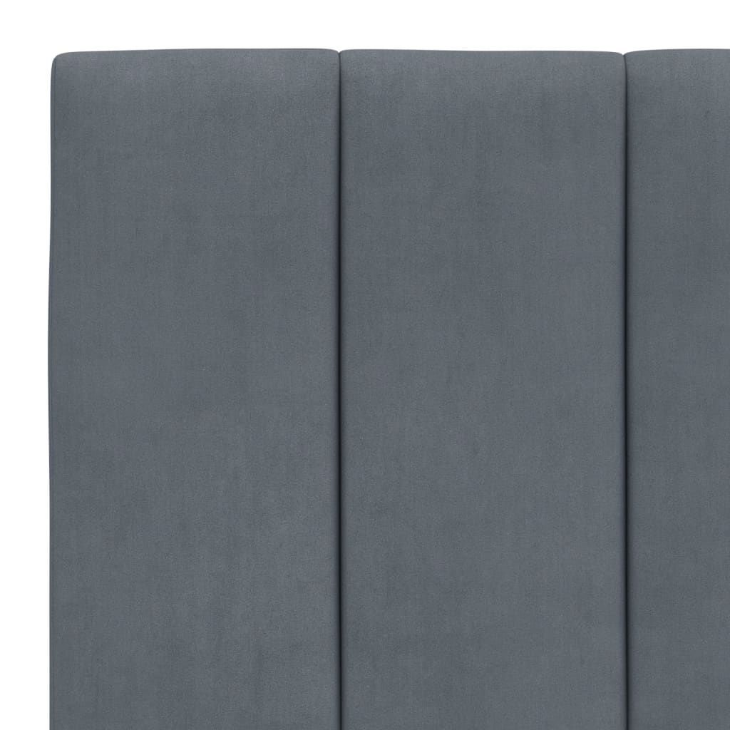 Letto Con Materasso Grigio Scuro 90x190 Cm In Velluto - Image 6