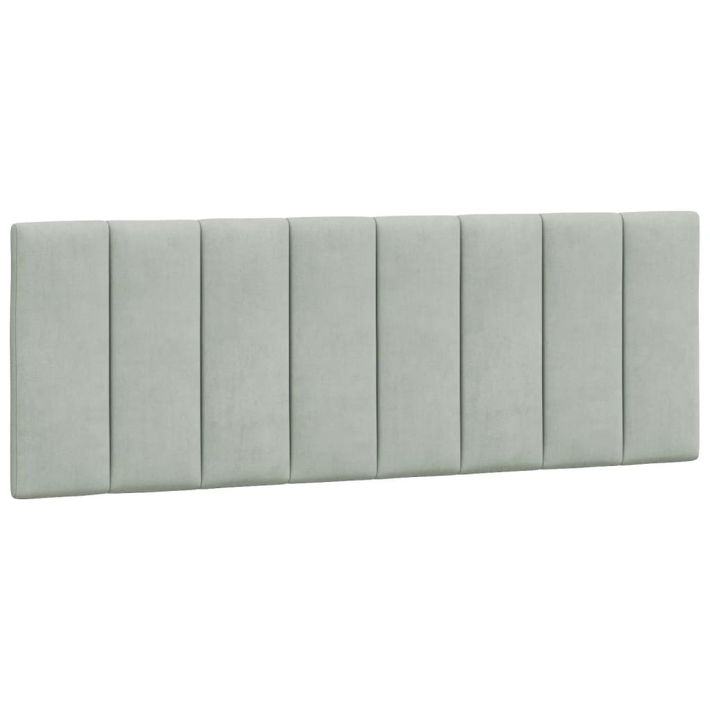 Letto Con Materasso Grigio Chiaro 140x190 Cm In Velluto - Image 5