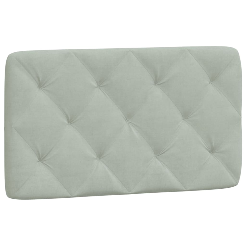 Letto Con Materasso Grigio Chiaro 80x200 Cm In Velluto - Image 5