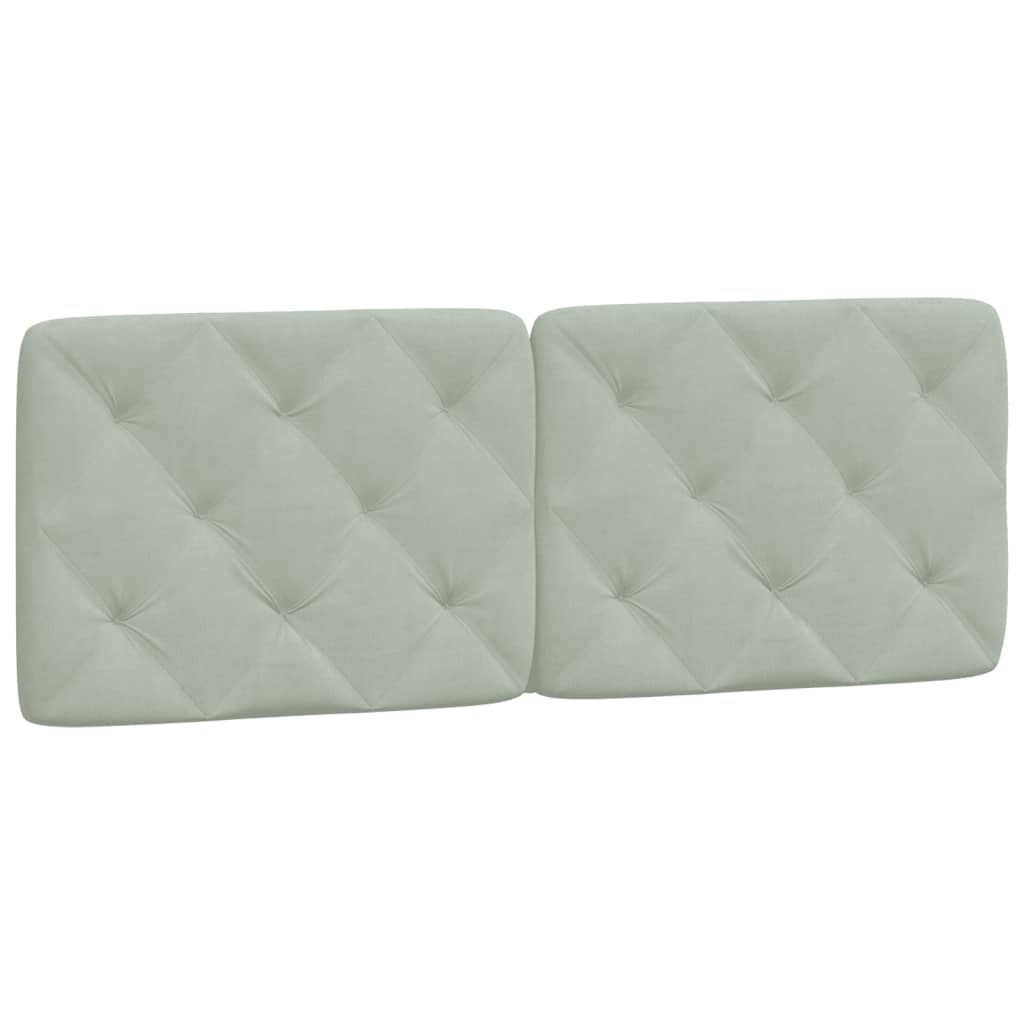 Letto Con Materasso Grigio Chiaro 140x190 Cm In Velluto - Image 5
