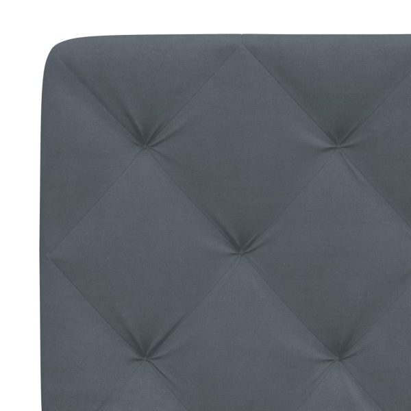 Letto Con Materasso Grigio Scuro 180x200 Cm In Velluto - Image 6