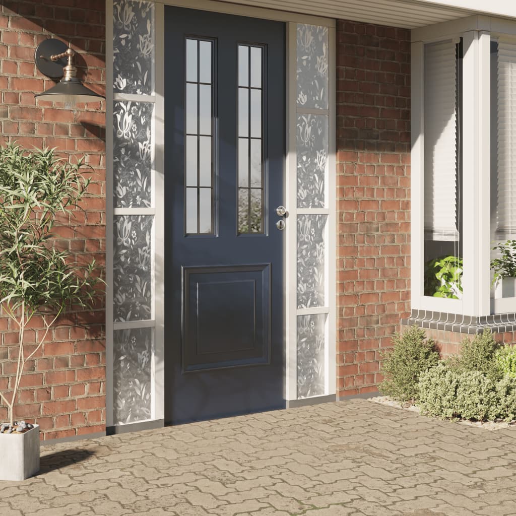 Pellicole Per Finestre Smerigliate 2pz Motivo Fiori In Pvc
