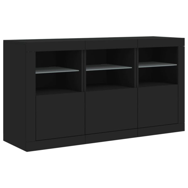 Credenza Con Luci Led Nera 123x37x67 cm - Image 5