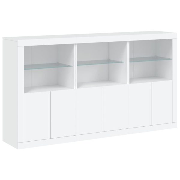 Credenza Con Luci Led Bianca 181,5x37x100 cm - Image 3