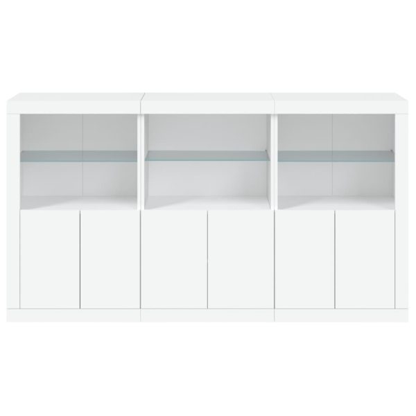 Credenza Con Luci Led Bianca 181,5x37x100 cm - Image 6