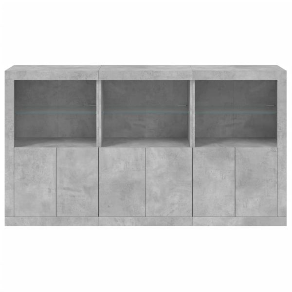 Credenza Con Luci Led Grigio Cemento 181,5x37x100 cm - Image 6