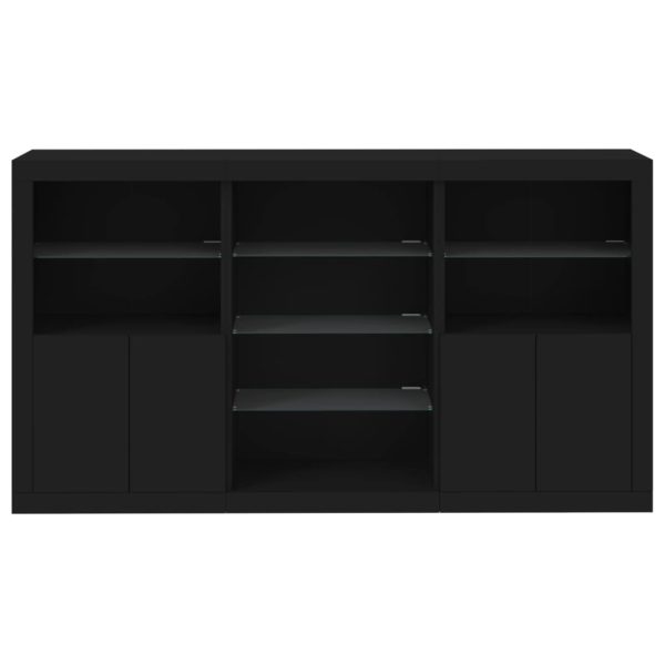 Credenza Con Luci Led Nera 181,5x37x100 cm - Image 6