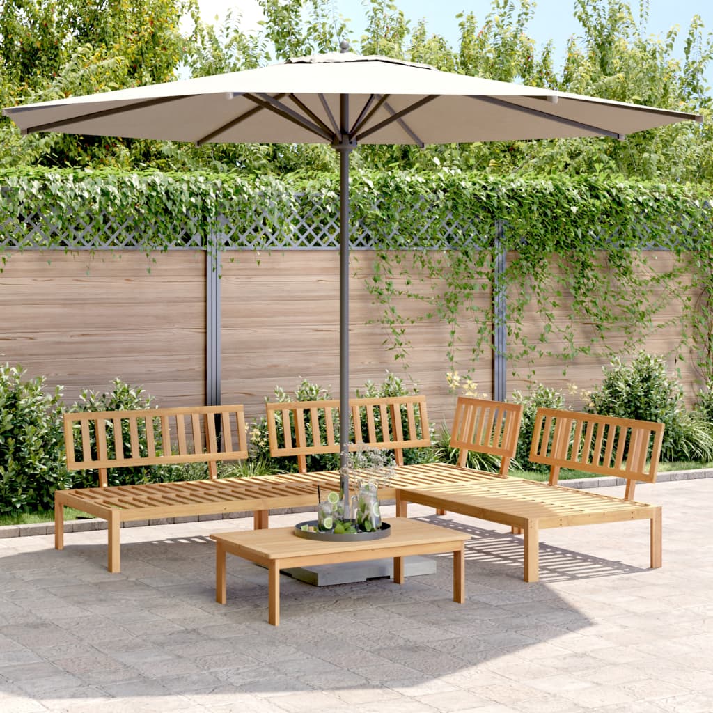 Set Divano Pallet Da Giardino 4 Pz In Legno Massello Di Acacia