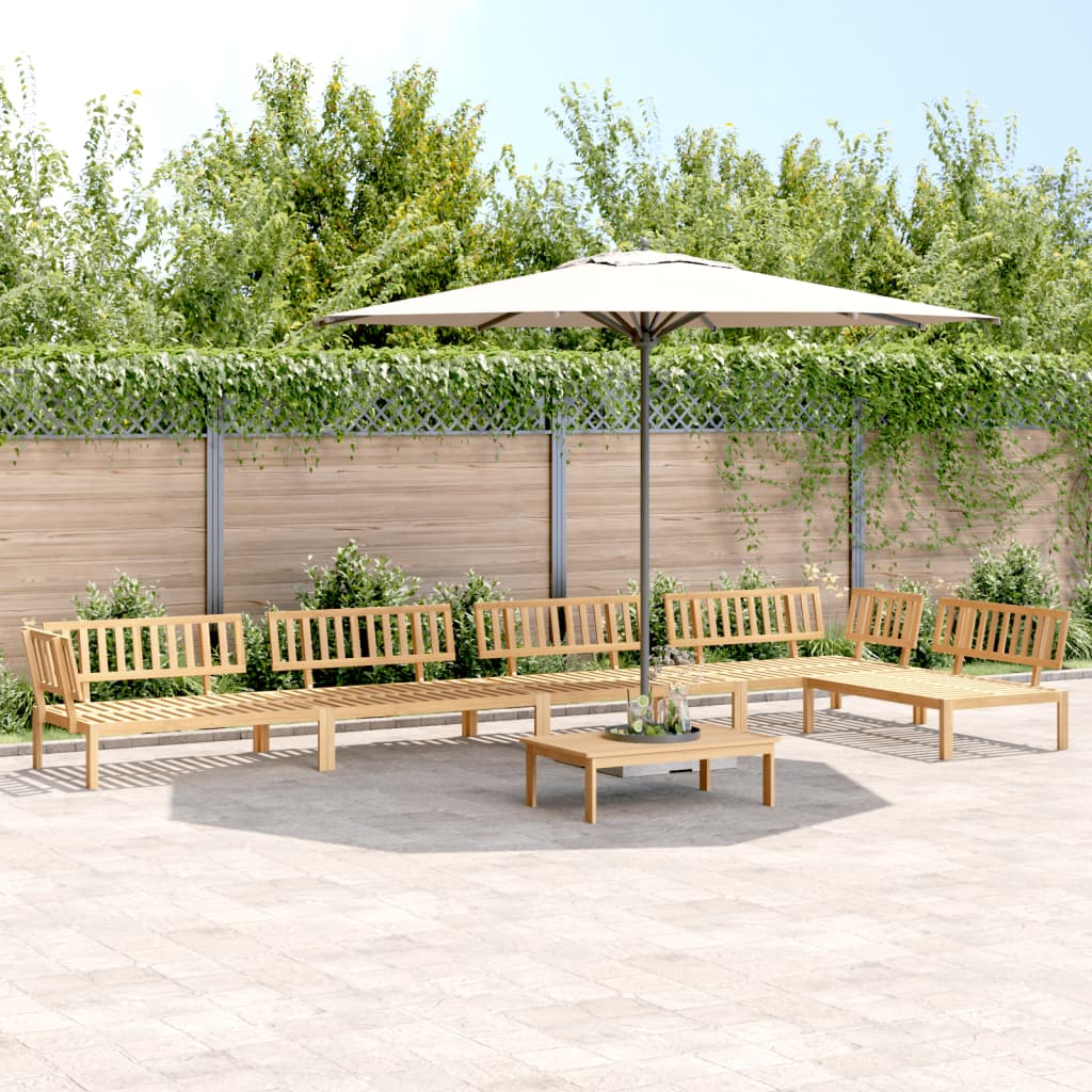 Set Divano Pallet Da Giardino 6 Pz In Legno Massello Di Acacia