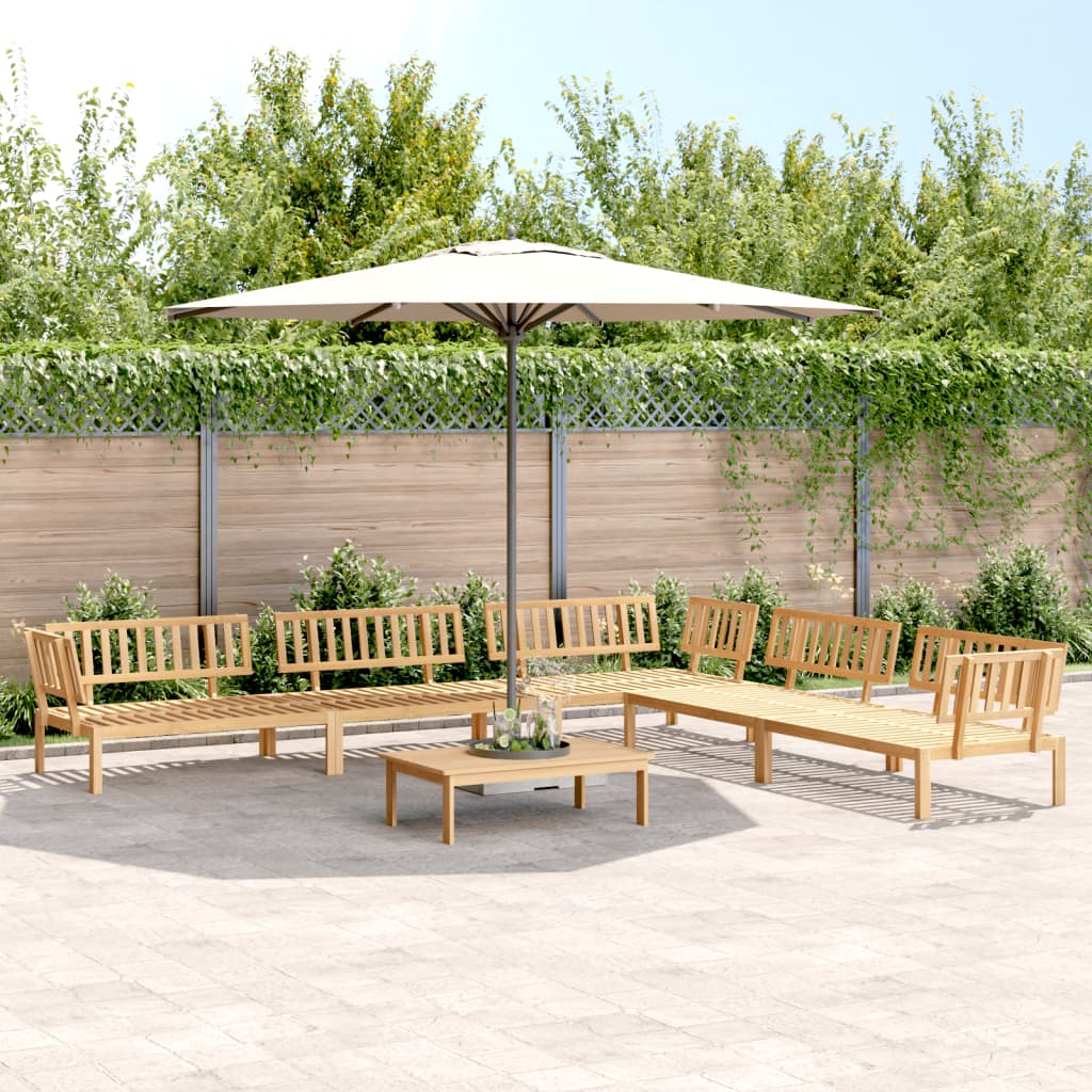 Set Divano Pallet Da Giardino 6 Pz In Legno Massello Di Acacia