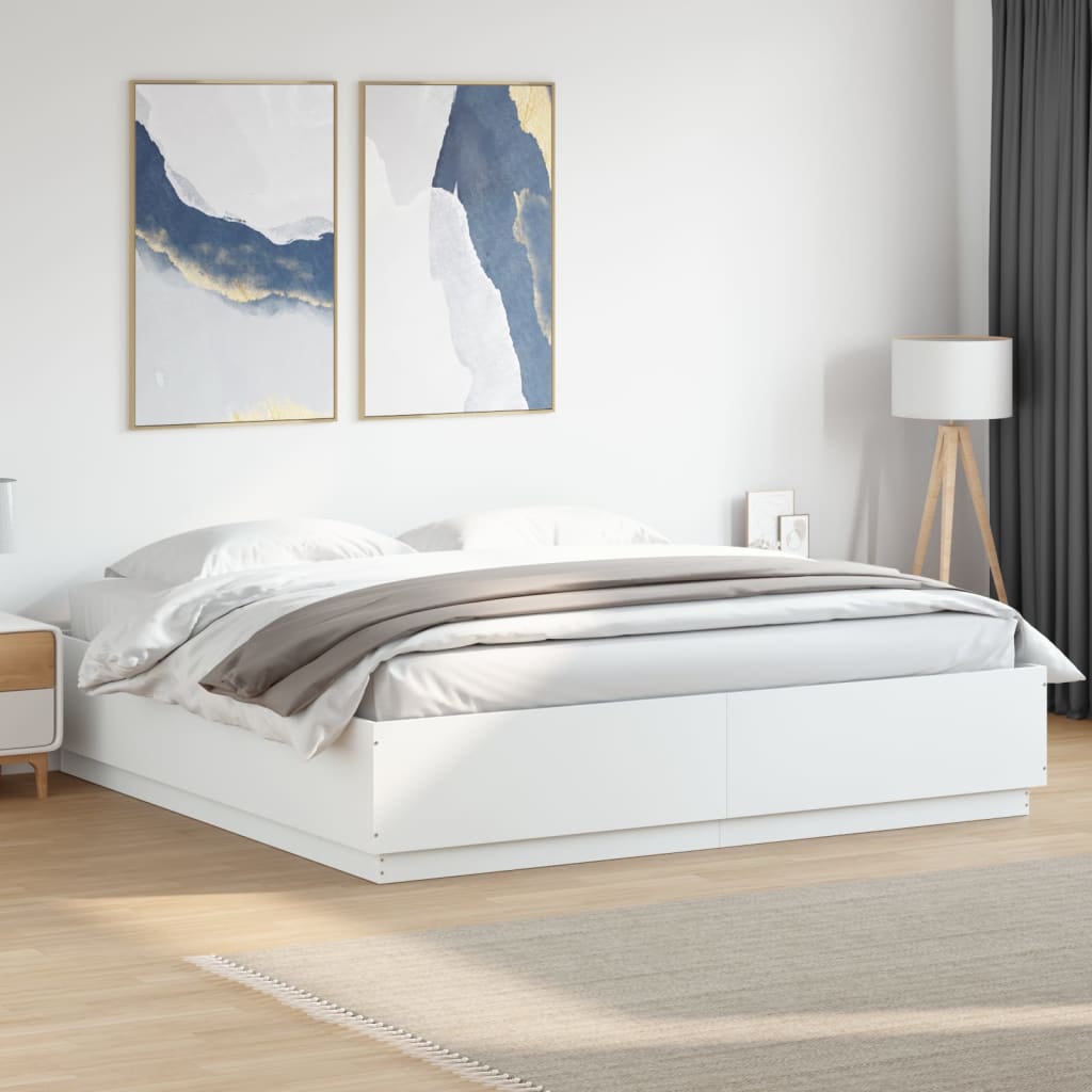 Giroletto Con Luci Led Bianco 200x200 Cm In Legno Multistrato