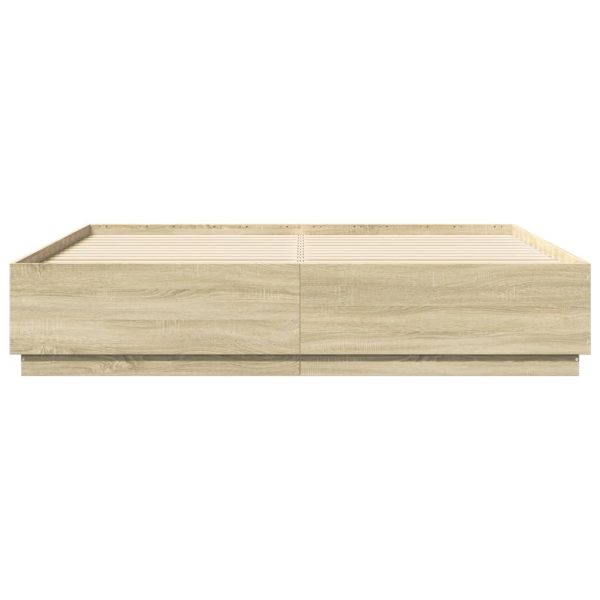 Giroletto Cassetti Luci Led Sonoma 200x200 Cm Legno Multistrato - Image 6
