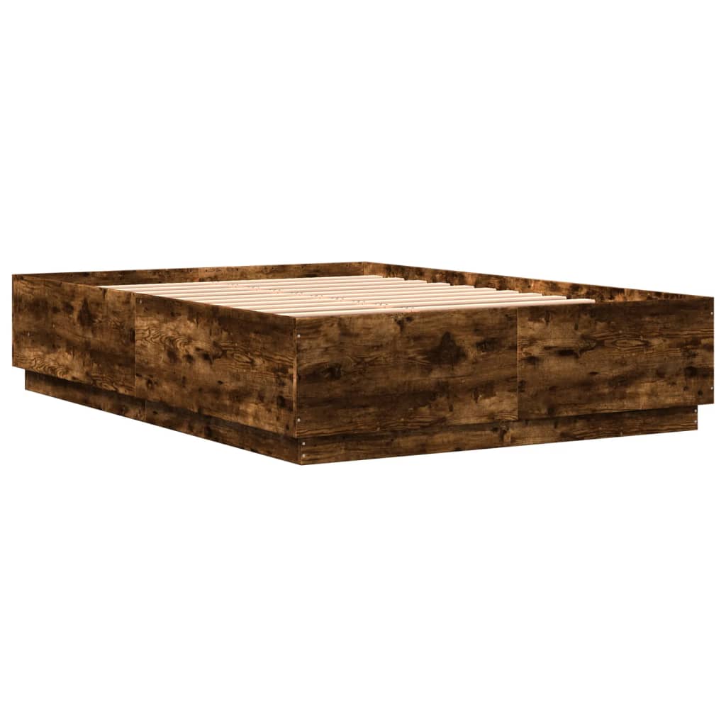 Giroletto Con Luci Led Rovere Fumo 160x200 Cm Legno Multistrato - Image 3