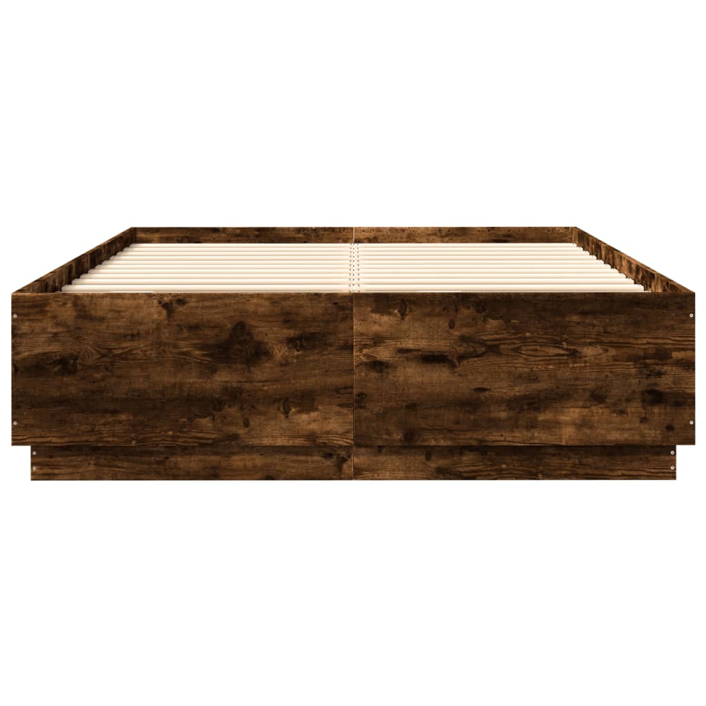 Giroletto Con Luci Led Rovere Fumo 160x200 Cm Legno Multistrato - Image 6