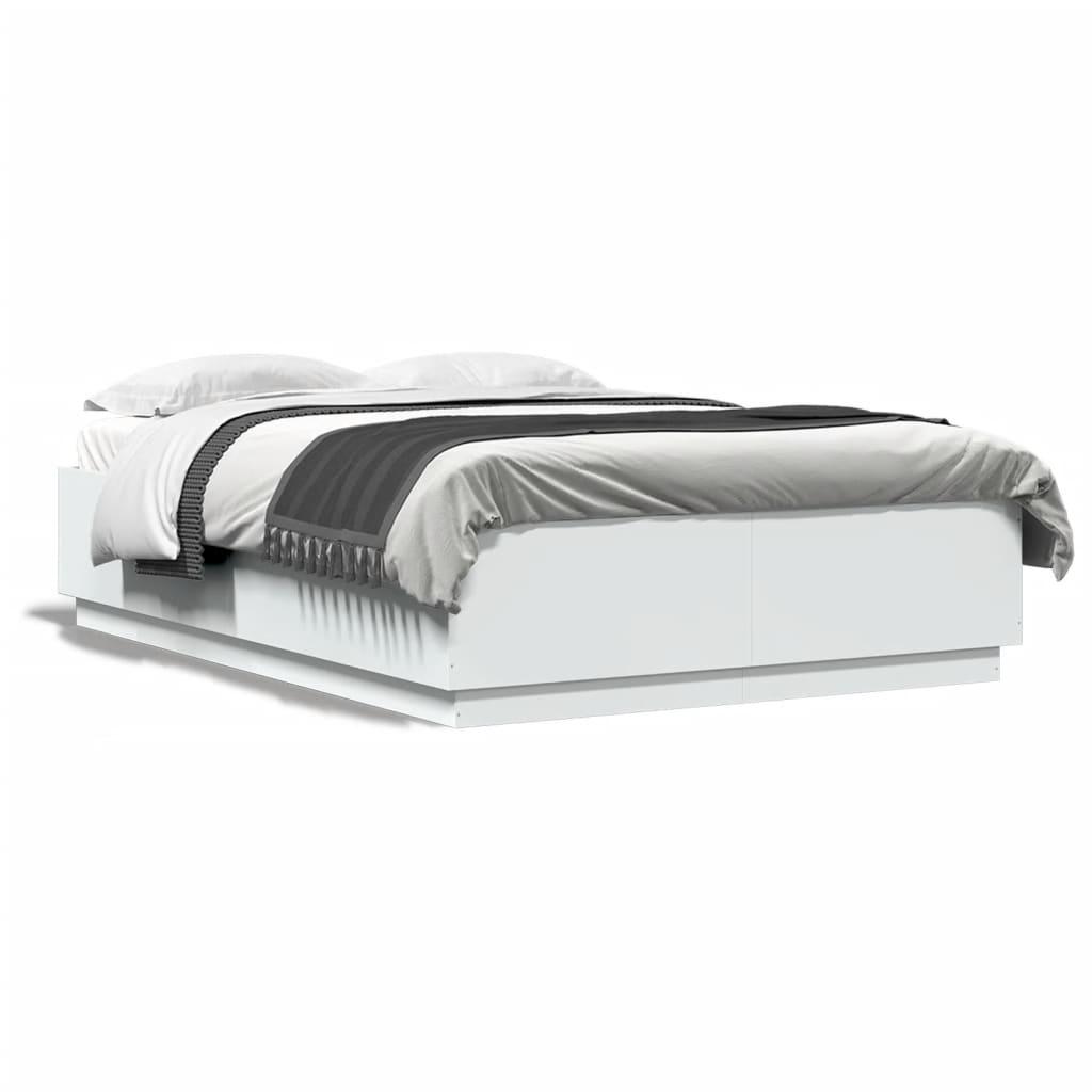 Giroletto Con Luci Led Bianco 150x200 Cm In Legno Multistrato - Image 5