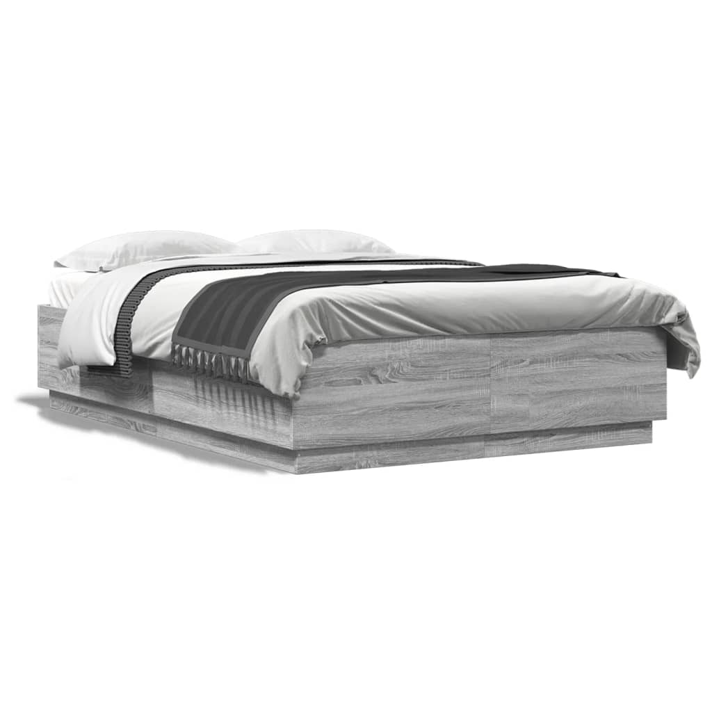 Giroletto Luci Led Grigio Sonoma 150x200 Cm Legno Multistrato - Image 4