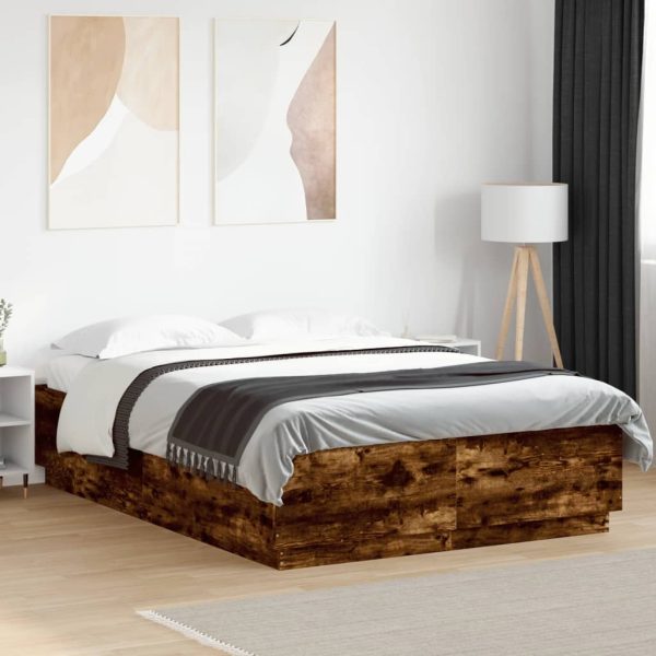 Giroletto Con Luci Led Rovere Fumo 140x200 Cm Legno Multistrato