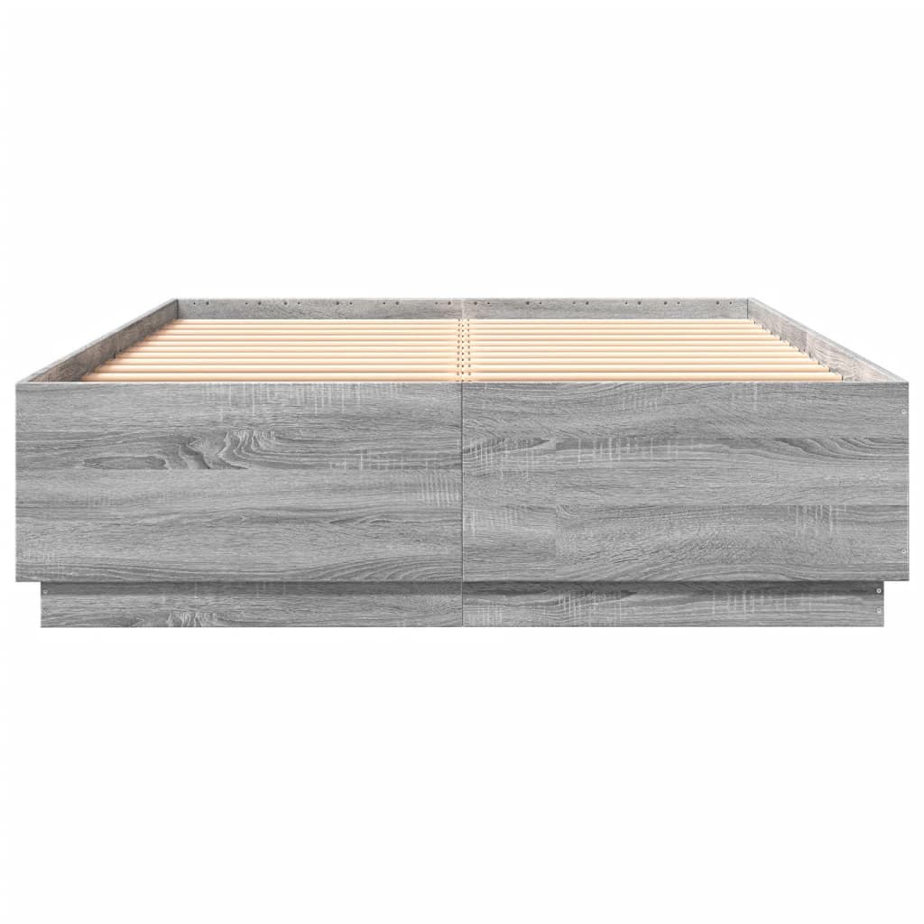 Giroletto Luci Led Grigio Sonoma 140x200 Cm Legno Multistrato - Image 6