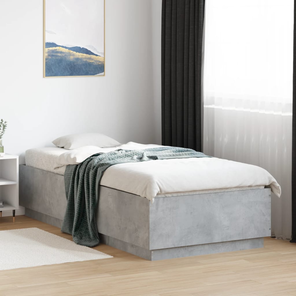 Giroletto Luci Led Grigio Cemento 100x200 Cm Legno Multistrato