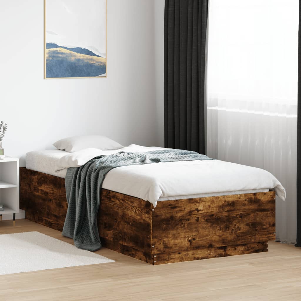 Giroletto Con Luci Led Rovere Fumo 90x200 Cm Legno Multistrato