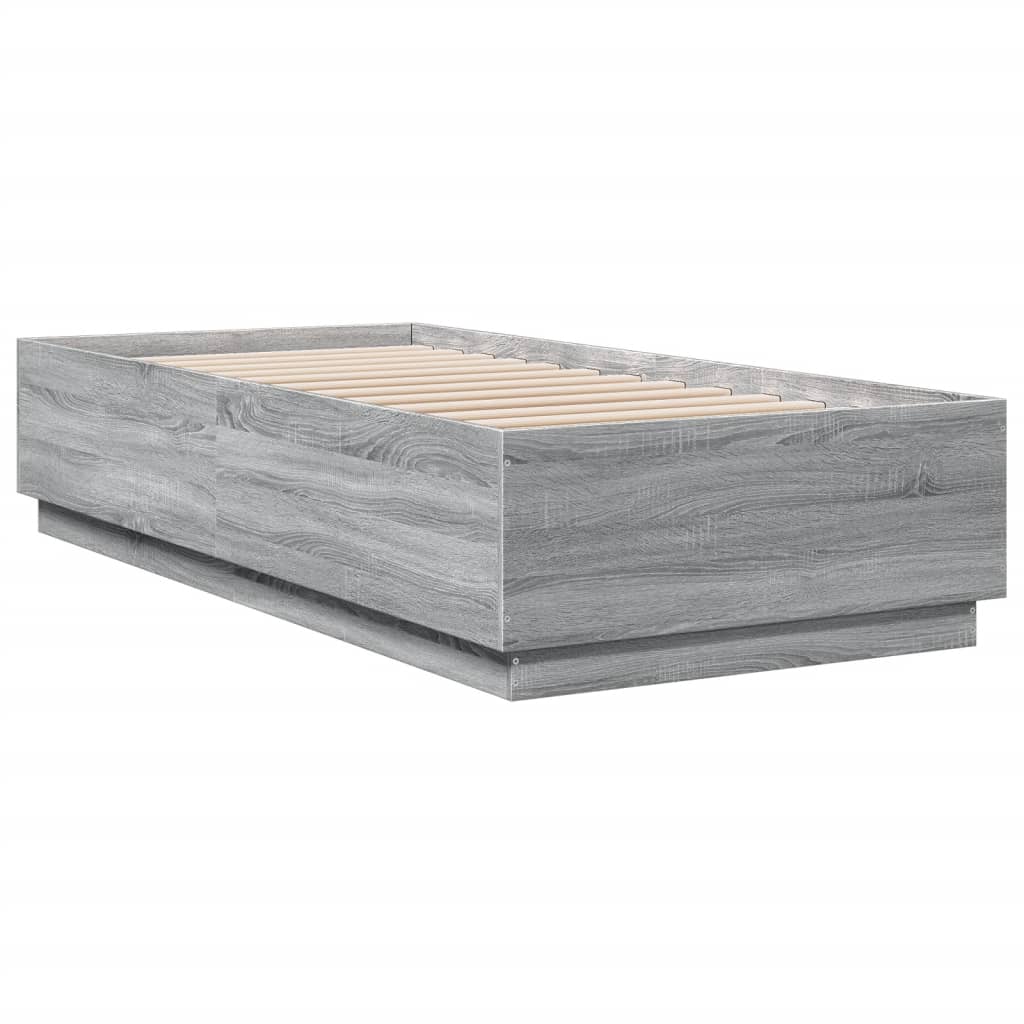 Giroletto Con Luci Led Grigio Sonoma 90x200cm Legno Multistrato - Image 3