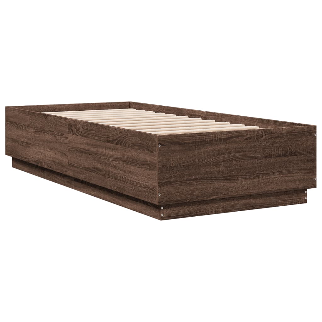 Giroletto Luci Led Rovere Marrone 90x200cm In Legno Multistrato - Image 3