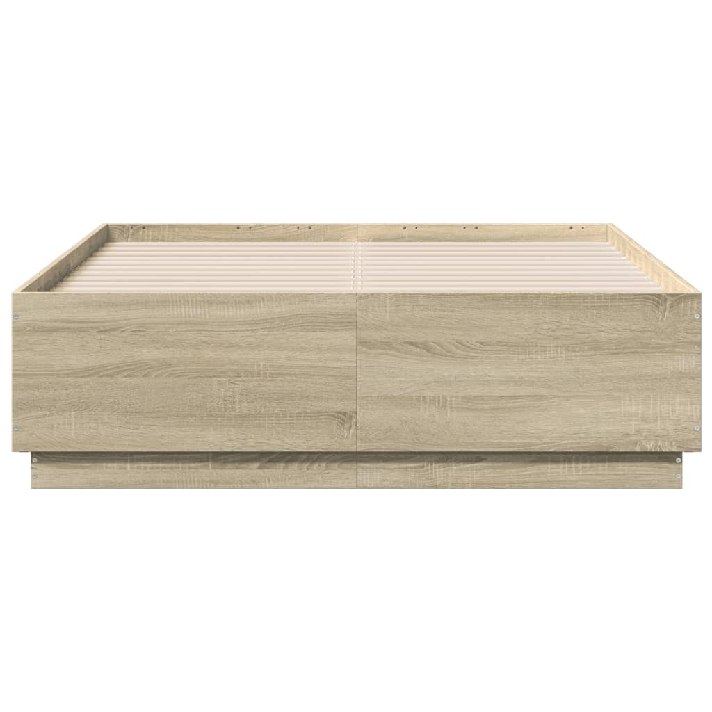 Giroletto Luci Led Rovere Sonoma 140x190 Cm Legno Multistrato - Image 6