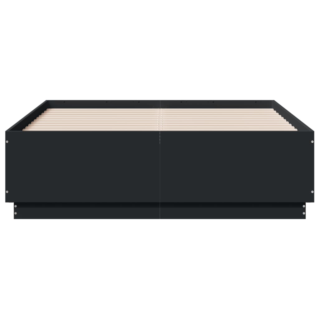 Giroletto Con Luci Led Nero 135x190 Cm In Legno Multistrato - Image 6