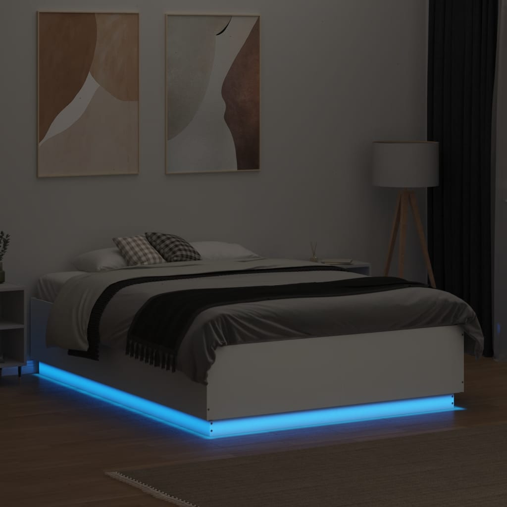 Giroletto Con Luci Led Bianco 120x190 Cm In Legno Multistrato - Image 4