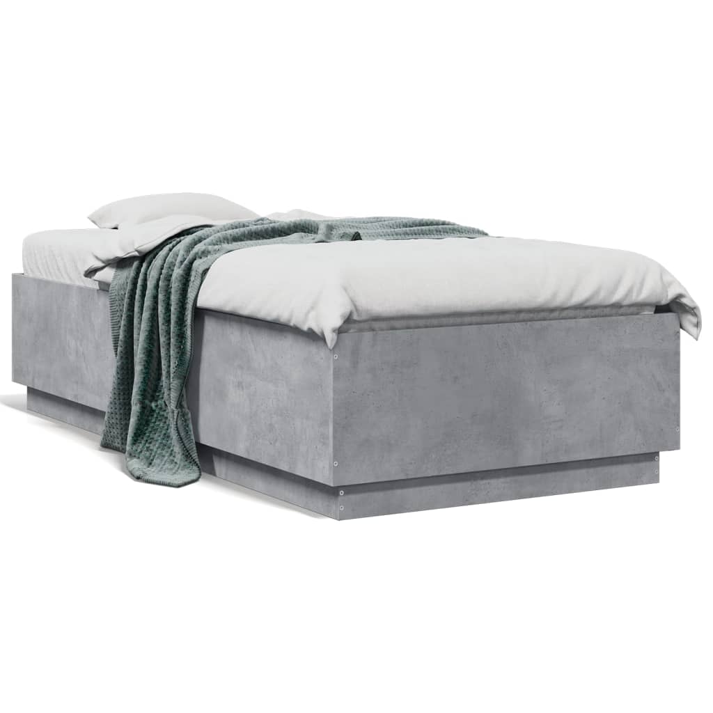 Giroletto Luci Led Grigio Cemento 90x190cm In Legno Multistrato - Image 5