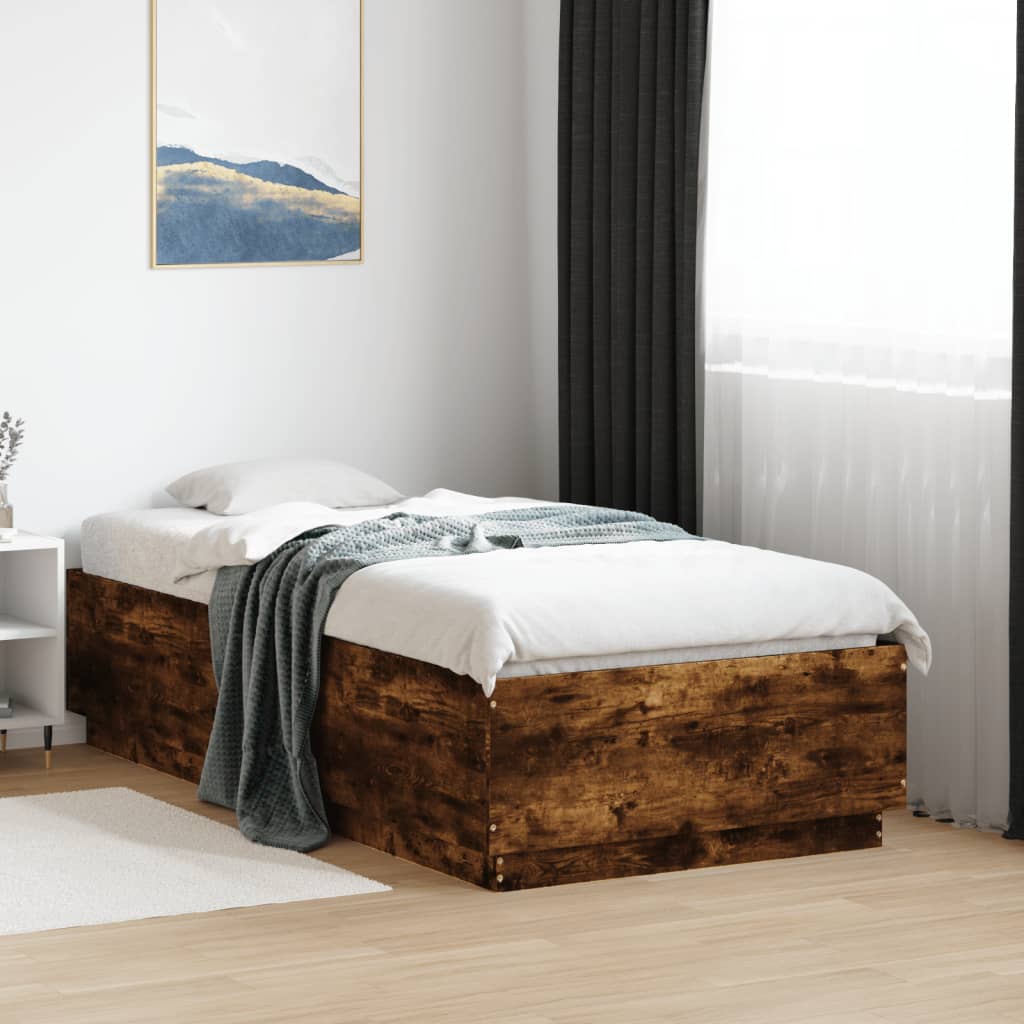 Giroletto Luci Led Rovere Fumo 90x190 Cm In Legno Multistrato