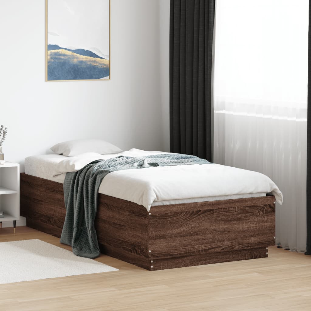 Giroletto Luci Led Rovere Marrone 75x190cm In Legno Multistrato