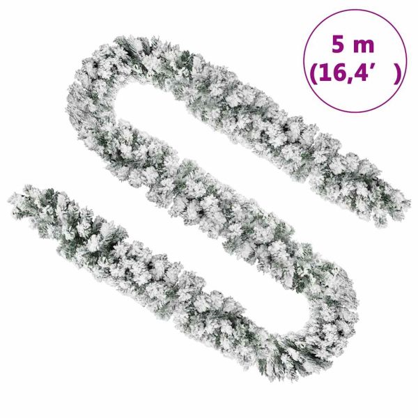 Ghirlanda Natalizia Con Neve Verde 5 M In Pvc - Image 6