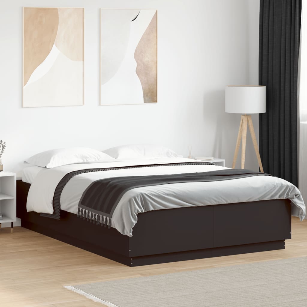 Giroletto Nero 160x200 Cm In Legno Multistrato