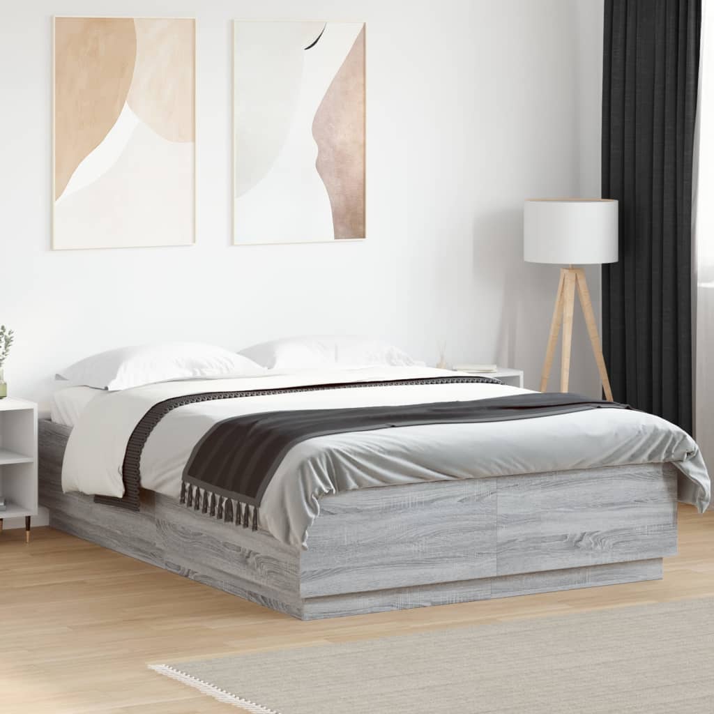 Giroletto Grigio Sonoma 160x200 Cm In Legno Multistrato