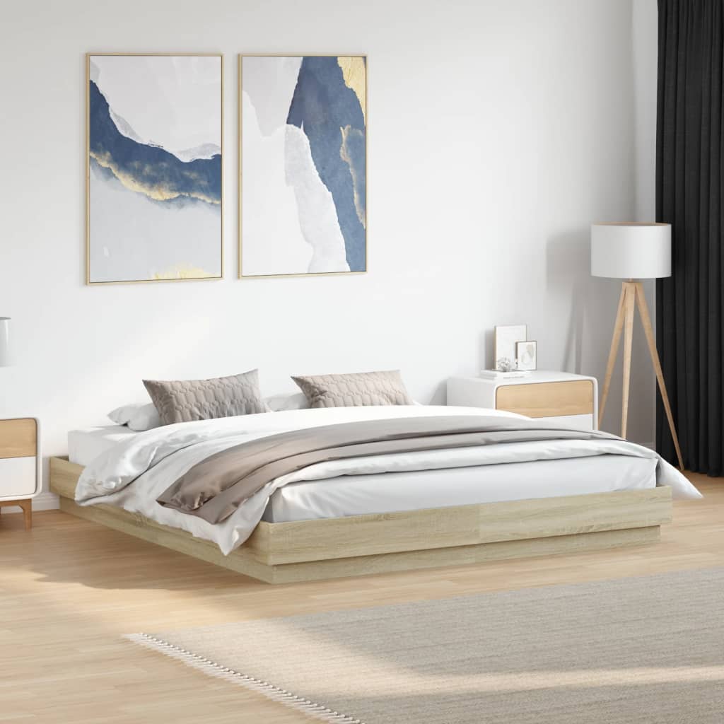 Giroletto Con Luci Led Rovere Sonoma 200x200 cm