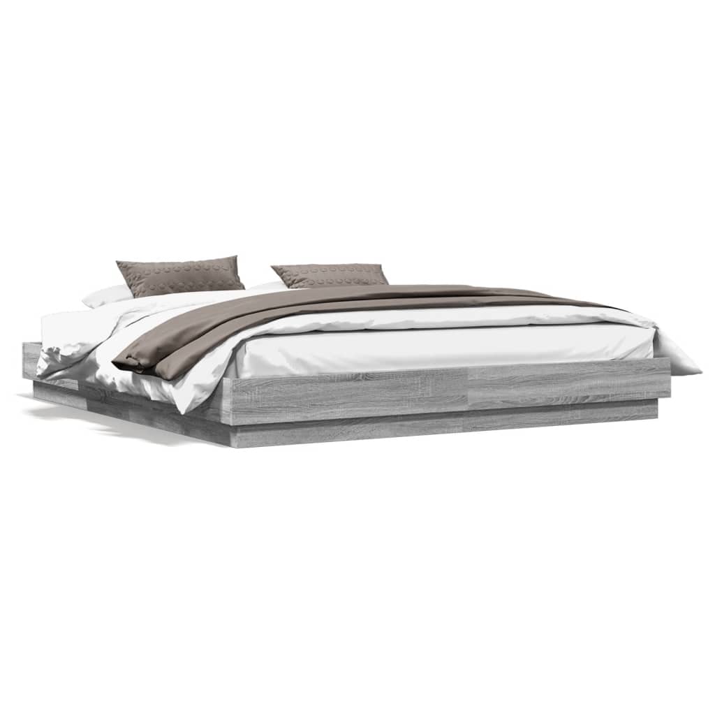 Giroletto Con Luci Led Grigio Sonoma 180x200 cm - Image 5