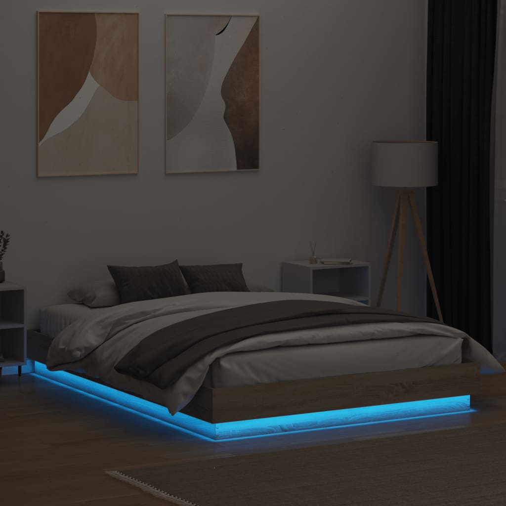 Giroletto Con Luci Led Rovere Sonoma 150x200 cm - Image 4