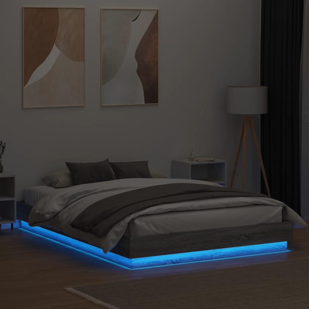 Giroletto Con Luci Led Grigio Sonoma 150x200 cm - Image 4