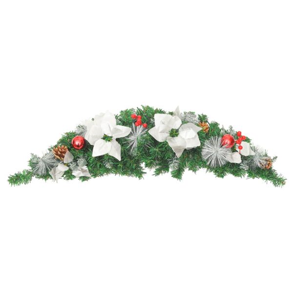 Ghirlanda Di Natale Ad Arco Con Lucine Led Verde 90 Cm In Pvc - Image 3