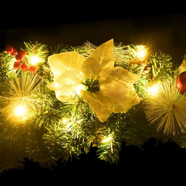 Ghirlanda Di Natale Ad Arco Con Lucine Led Verde 90 Cm In Pvc - Image 6