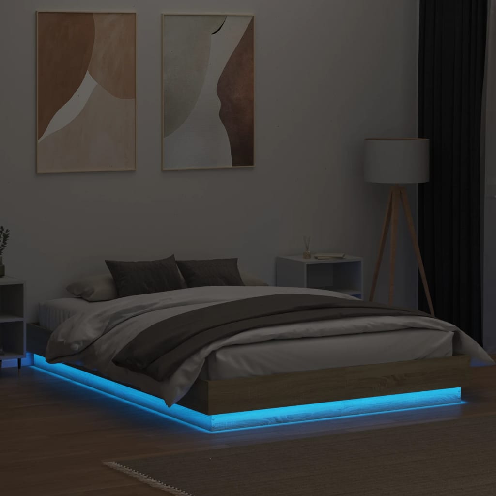 Giroletto Con Luci Led Rovere Sonoma 120x200 cm - Image 4