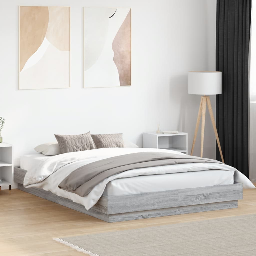 Giroletto Con Luci Led Grigio Sonoma 120x200 cm
