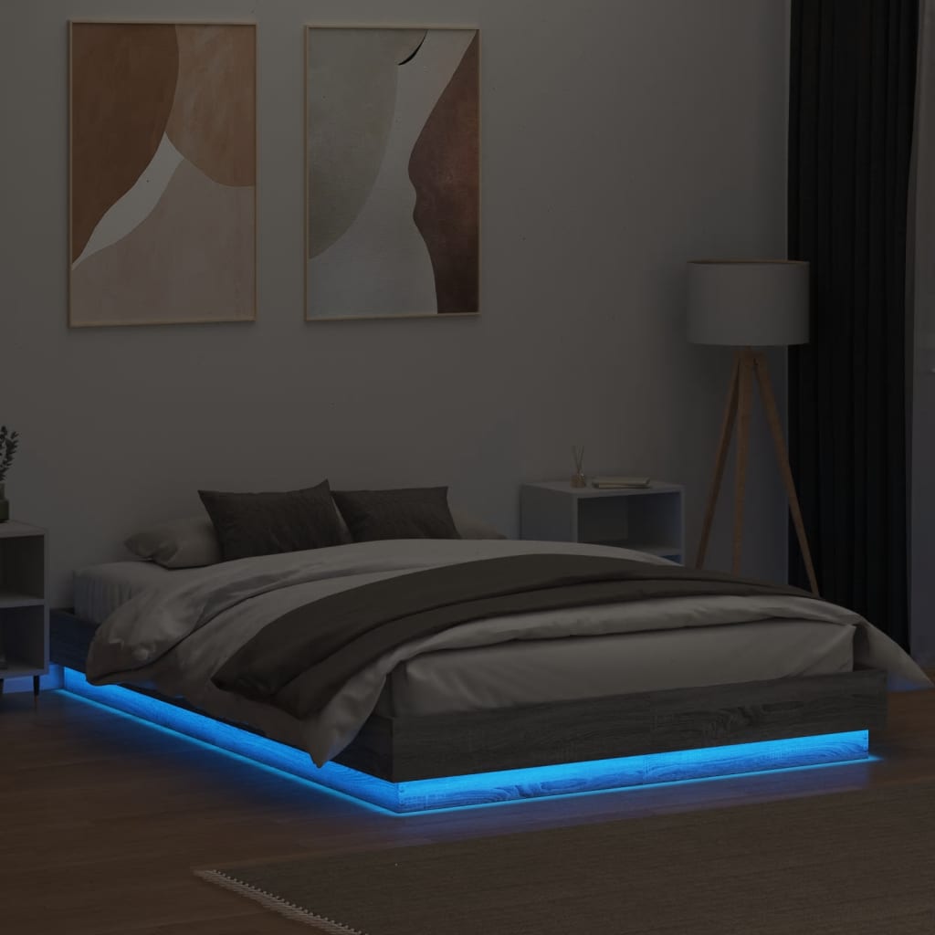 Giroletto Con Luci Led Grigio Sonoma 120x200 cm - Image 4