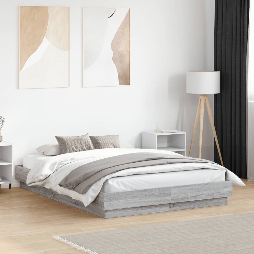 Giroletto Con Luci Led Grigio Sonoma 120x190 cm