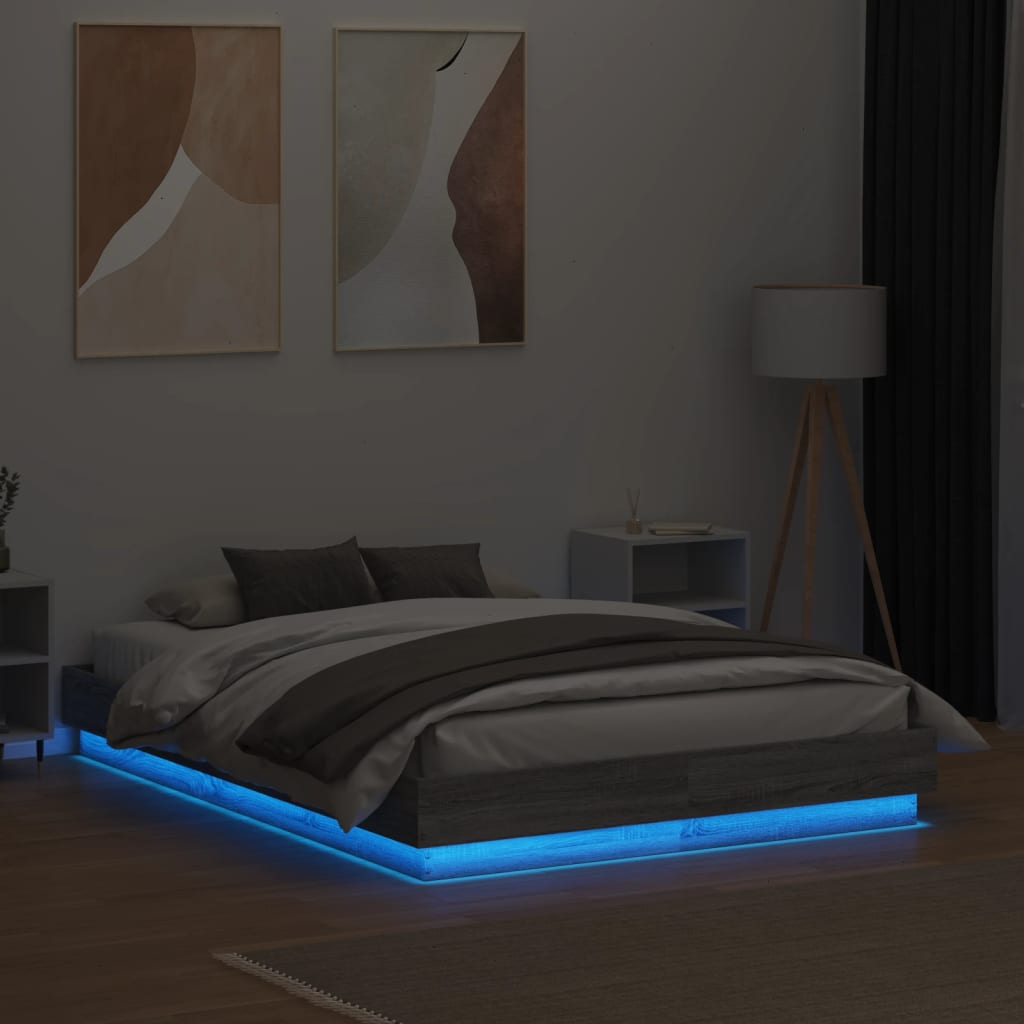Giroletto Con Luci Led Grigio Sonoma 120x190 cm - Image 4